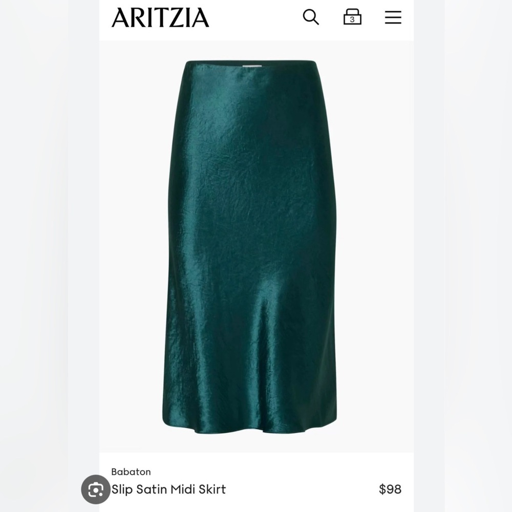 Babaton Slip Satin Midi Skirt